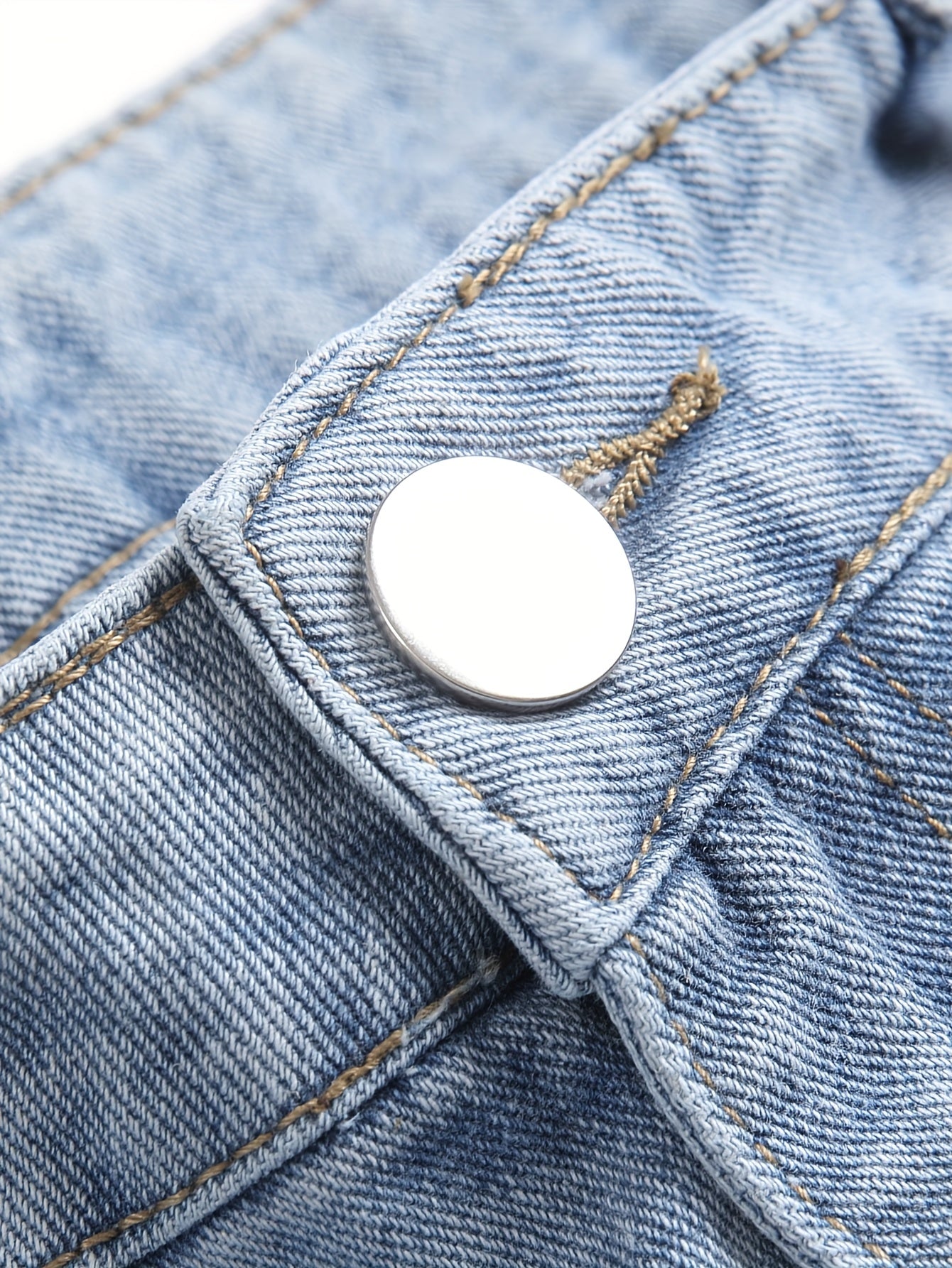 Men'S Casual Straight-Leg Jeans - Mid-Rise, Non-Stretch Denim, Machine Washable, Smooth Fabric, All-Season Comfort, Classic Blue Washed Design for Casual Attire, Comfortable Fashion, Fashionforward Jeans, Durable Fabric