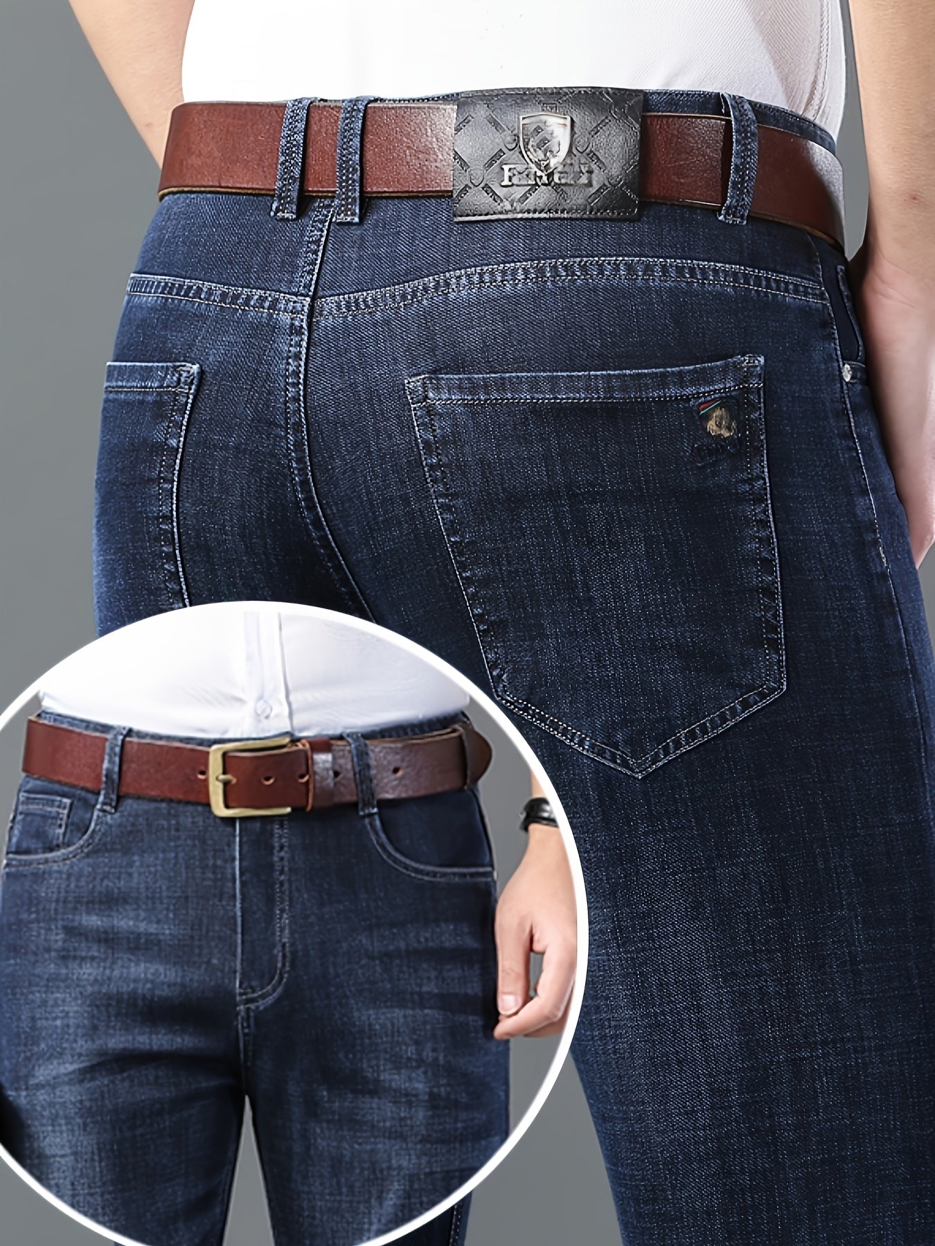 Summer Slim Fit Men's Jeans Stretchy Casual Straight-Leg Loose 2025 Trendy Thin Long Pants