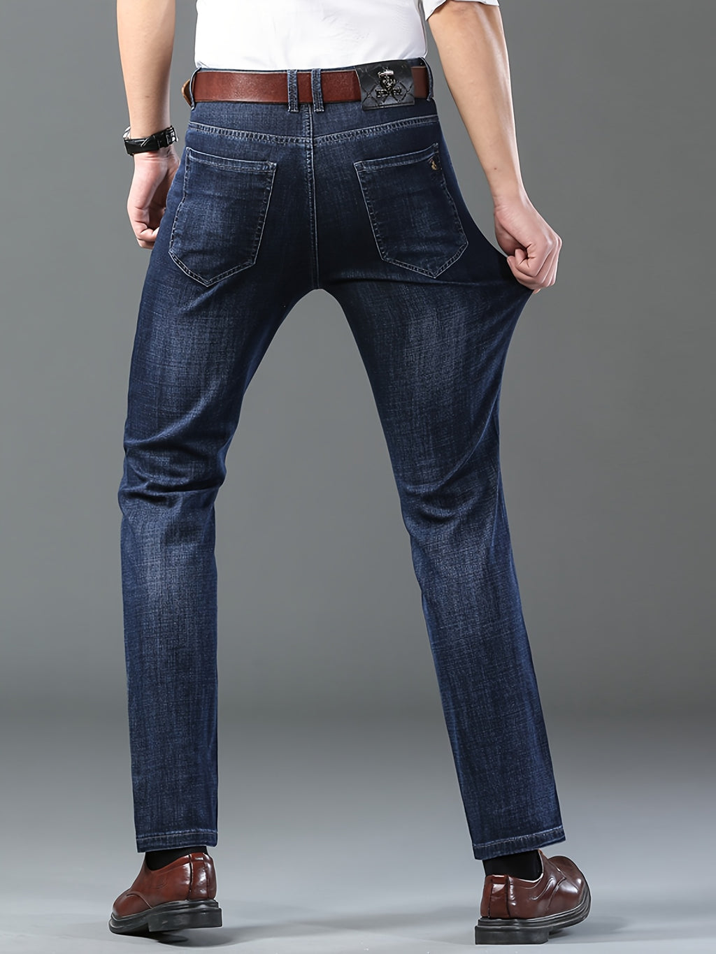 Summer Slim Fit Men's Jeans Stretchy Casual Straight-Leg Loose 2025 Trendy Thin Long Pants