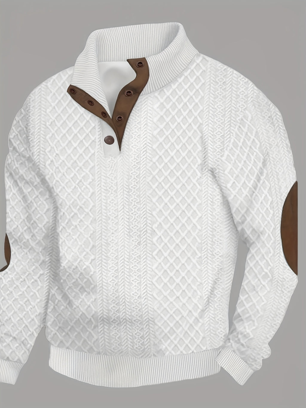 Pull-over Décontracté à Carreaux pour Homme - Col Rond Manches Longues Doux et Confortable, Lavable en Machine, Coupe Regular pour Printemps & Automne, Pull Mignon, Tricot Élégant, Poignets Côtelés, TAILLE PLUS