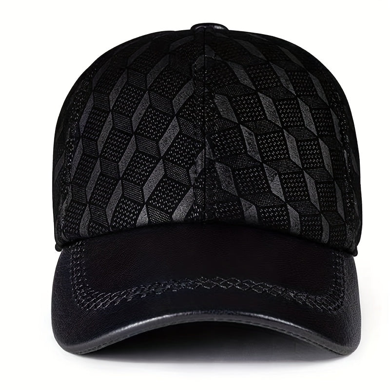 Vintage Style Printed Lambskin Baseball Cap
