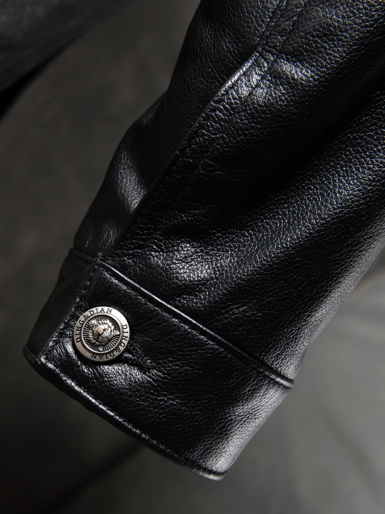 Men's Slim-Fit Jacket - Stylish Short Moto Coat with Pockets, Button-Up Front, Long Sleeves, and Glossy Finish for Casual or Streetwear, Motorcycle Jacket