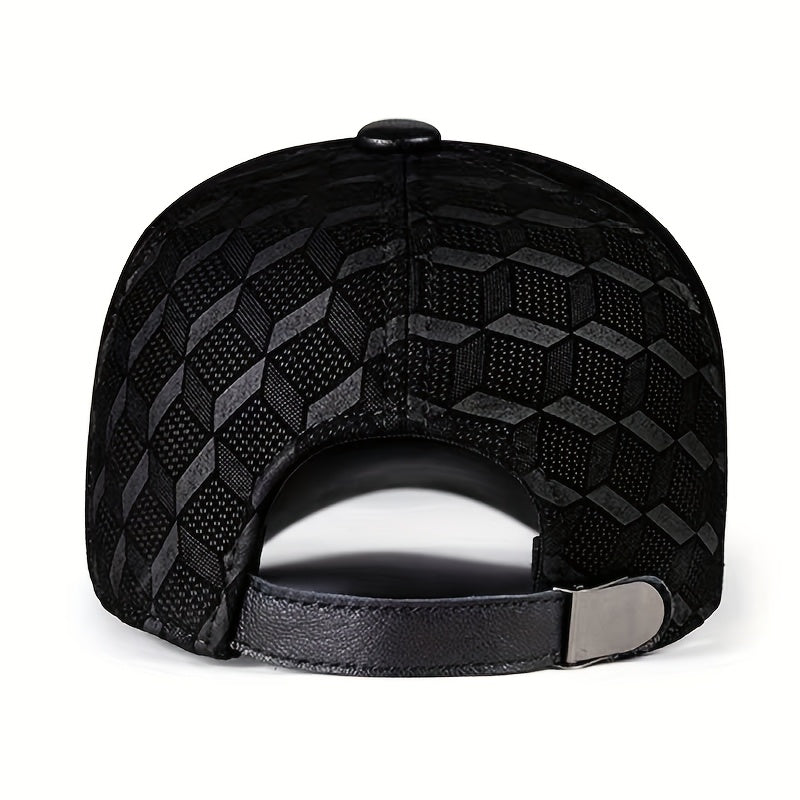 Vintage Style Printed Lambskin Baseball Cap