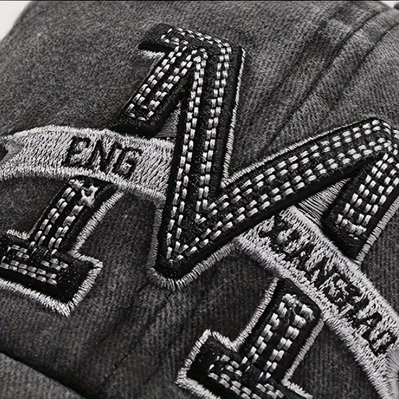 1pc Unisex Sunshade Vintage Washed Baseball Cap With Letter M Embroidered For Outdoor Sport, Golf, Fishing