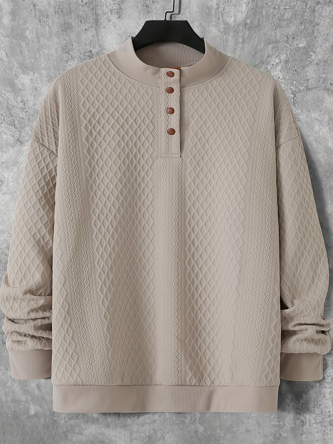 Pull-over Décontracté à Carreaux pour Homme - Col Rond Manches Longues Doux et Confortable, Lavable en Machine, Coupe Regular pour Printemps & Automne, Pull Mignon, Tricot Élégant, Poignets Côtelés, TAILLE PLUS