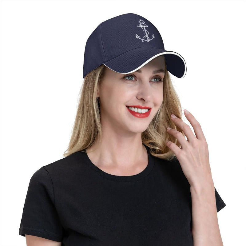 Nautical Knot Anchor Baseball Cap Men Women Adjustable Peaked Sandwich Dad Hats Golf Hat
