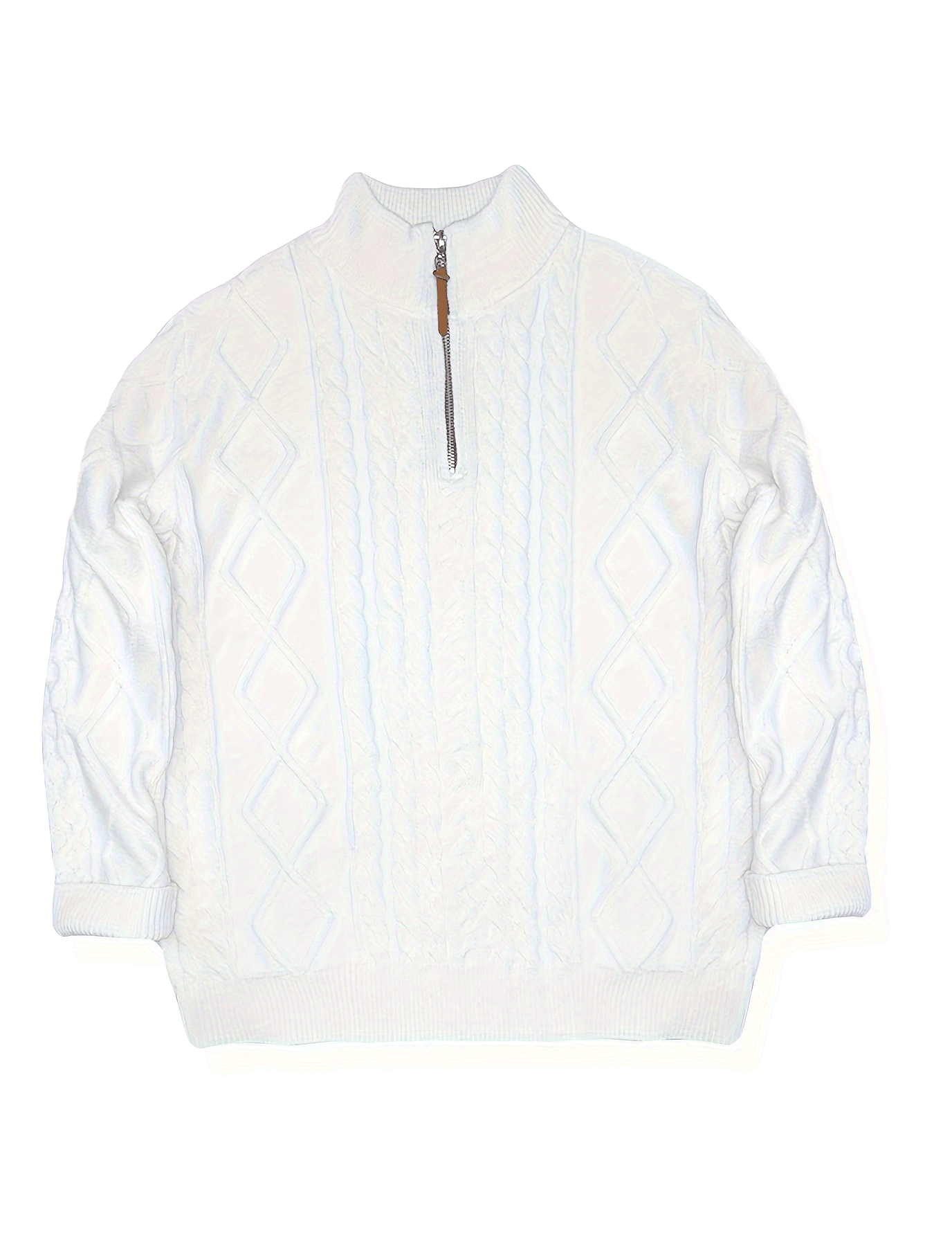 Pull Homme Décontracté Uni - Lavable en Machine, Élasticité Moyenne, Col et Fermeture 1\u002F4 Zip, Coupe Regular pour Automne\u002FHiver, Confort Chaud Quotidien, Encolure Élégante