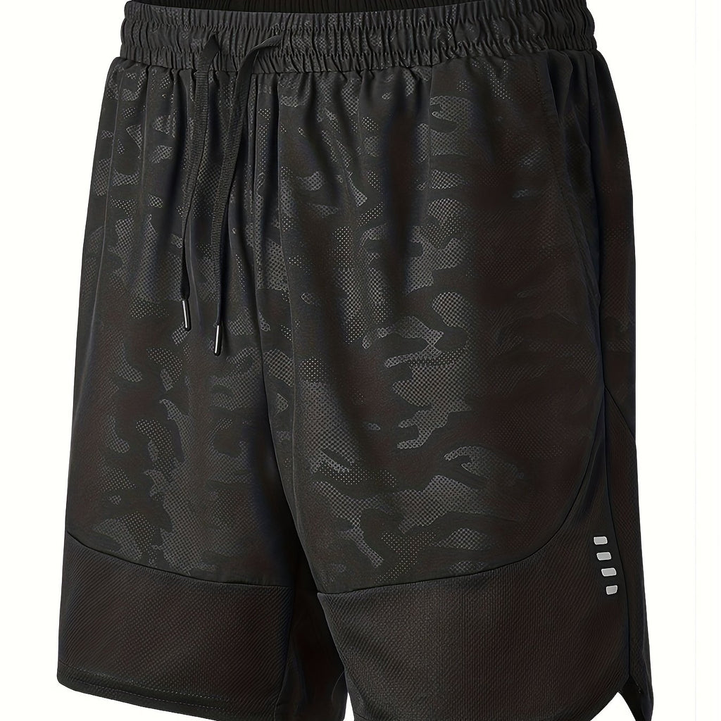 Men's Athletic Shorts - Breathable Polyester, Casual\u002FSporty Style with Pockets, Machine Washable - Perfect for Summer Outings