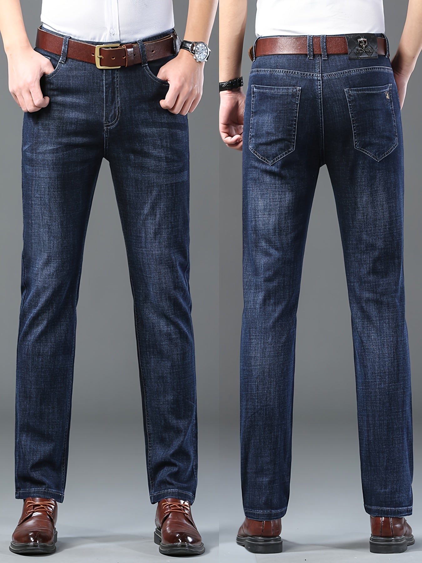 Summer Slim Fit Men's Jeans Stretchy Casual Straight-Leg Loose 2025 Trendy Thin Long Pants