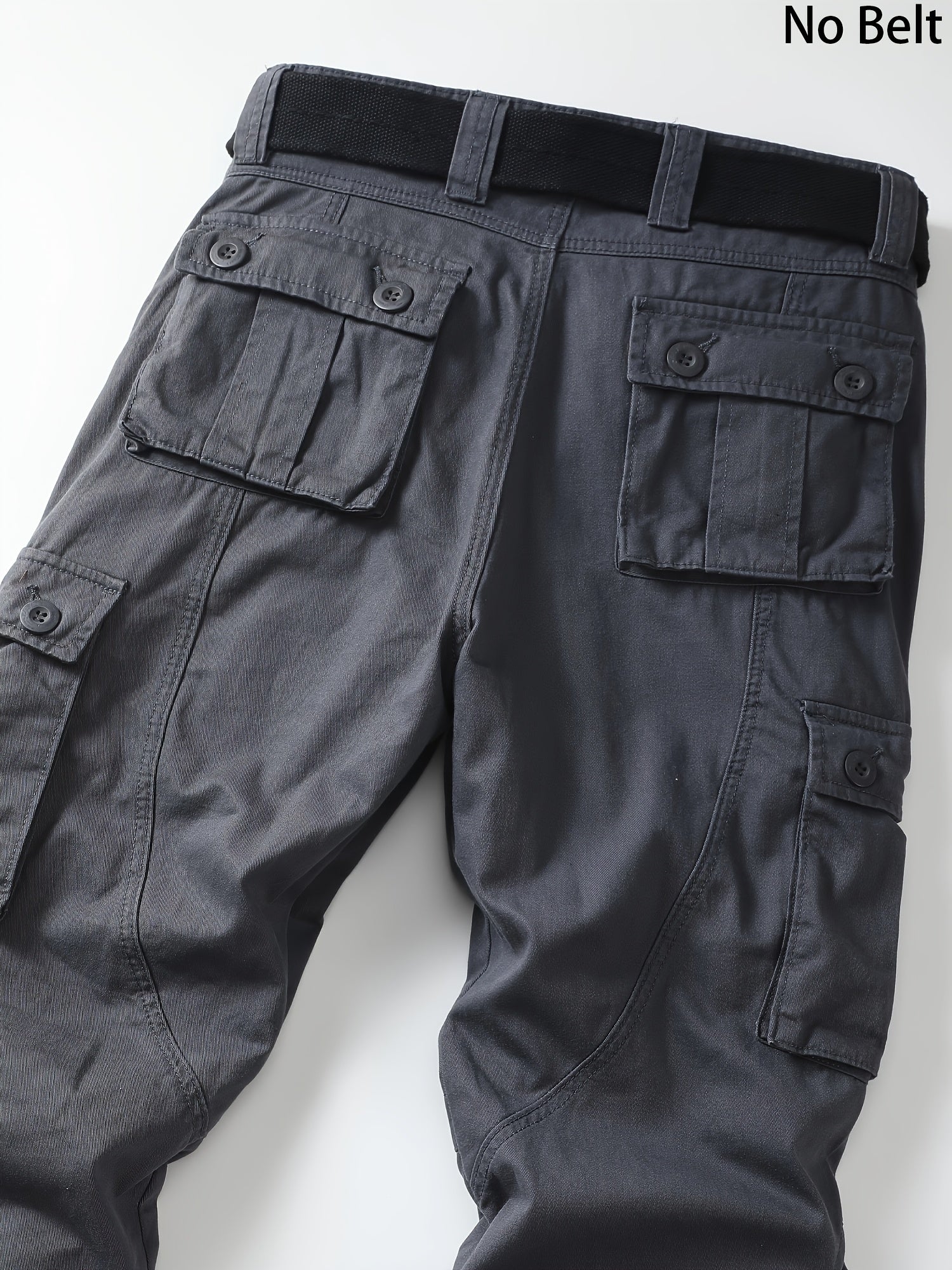 Heavyweight 100% Cotton Dark Gray Men'S Jeans with Side Pockets - Multi-Pocket Workwear, Sporty And Casual, And Versatile for Outdoor Work.