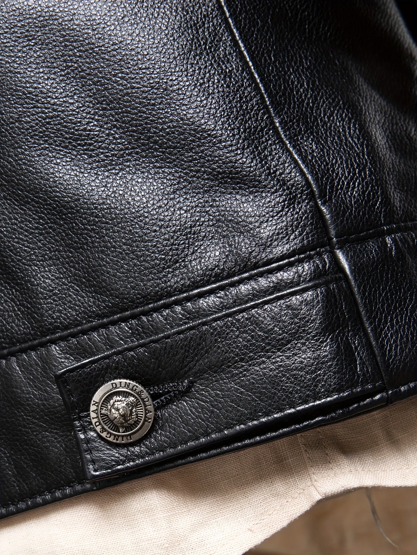 Men's Slim-Fit Jacket - Stylish Short Moto Coat with Pockets, Button-Up Front, Long Sleeves, and Glossy Finish for Casual or Streetwear, Motorcycle Jacket