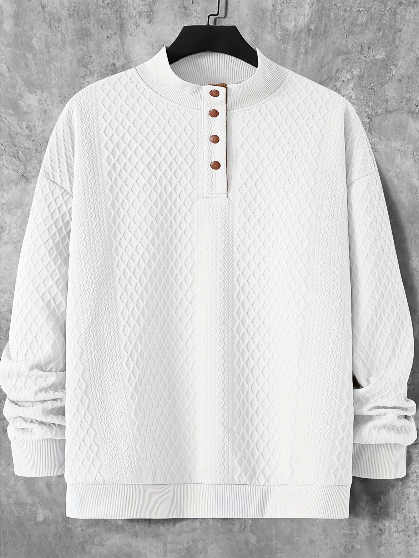 Pull-over Décontracté à Carreaux pour Homme - Col Rond Manches Longues Doux et Confortable, Lavable en Machine, Coupe Regular pour Printemps & Automne, Pull Mignon, Tricot Élégant, Poignets Côtelés, TAILLE PLUS