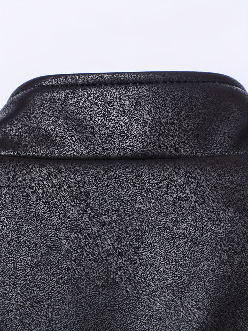 Men's PU Leather Motorcycle Jacket with Stand Collar, Multiple Pockets & Zipper Closure - Casual Workwear Style for All-Season Riding & Daily Wear, Motorcycle Riding Gear, Daily Wear Jacket, Zipper Closure Jacket, Functional Design