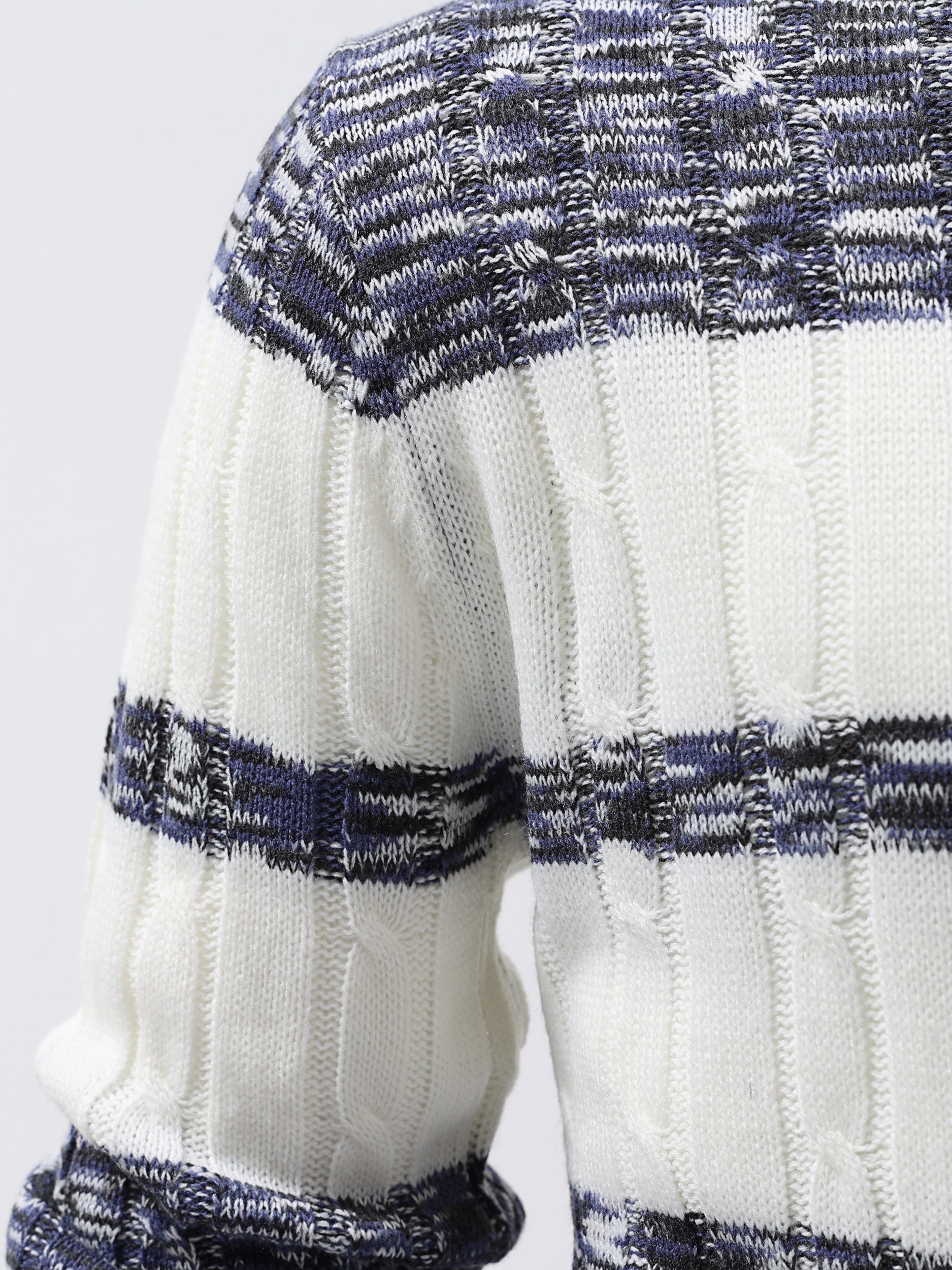 Pull Tricoté À Blocs De Couleurs All Match, Pull Décontracté Chaud À Col Rond, Mi-extensible, Pour Hommes, Pour L'automne Et L'hiver