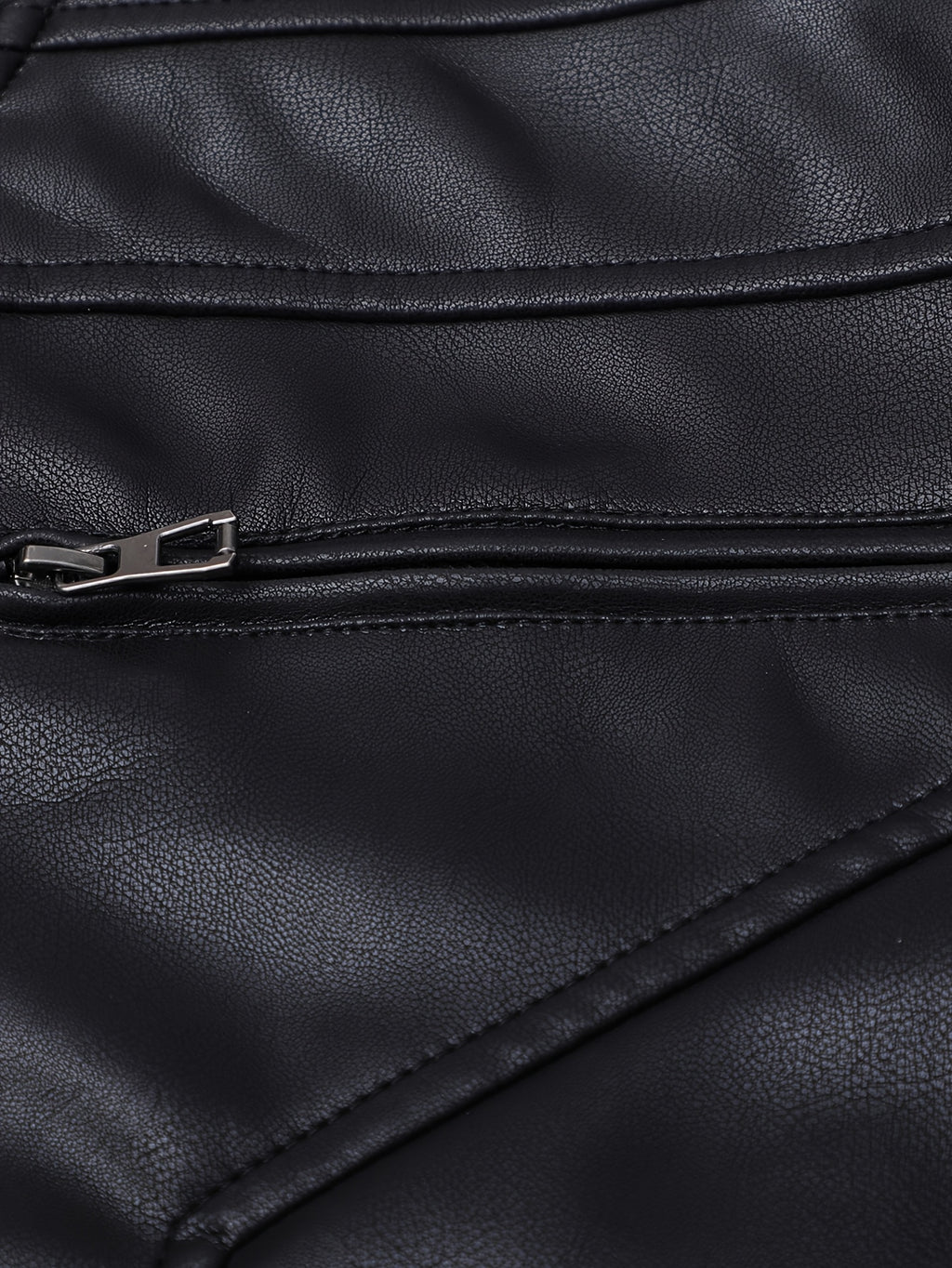 Men's PU Leather Motorcycle Jacket with Stand Collar, Multiple Pockets & Zipper Closure - Casual Workwear Style for All-Season Riding & Daily Wear, Motorcycle Riding Gear, Daily Wear Jacket, Zipper Closure Jacket, Functional Design